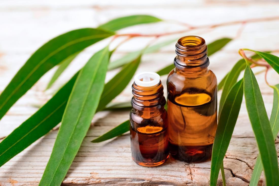 Eucalyptus essential oil for treating rheumatoid arthritis.